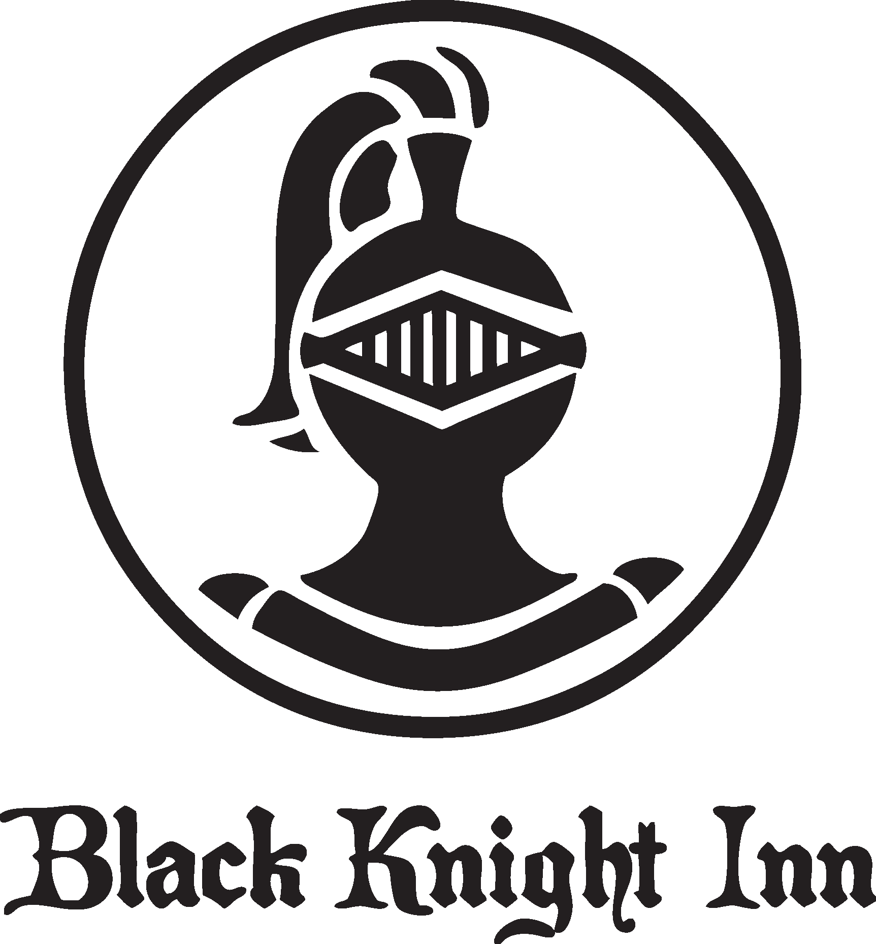 Black Knight Inn Logo Vector Logo